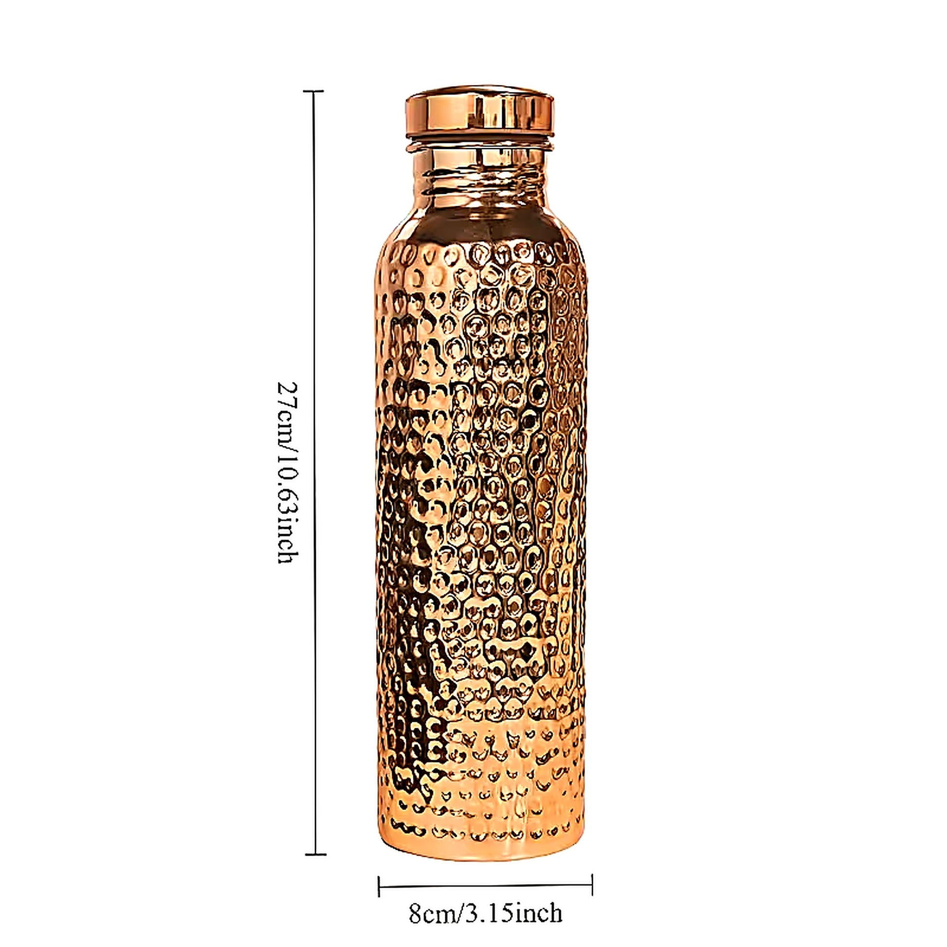 100% Pure Copper Water Bottle 34oz (1000ml)