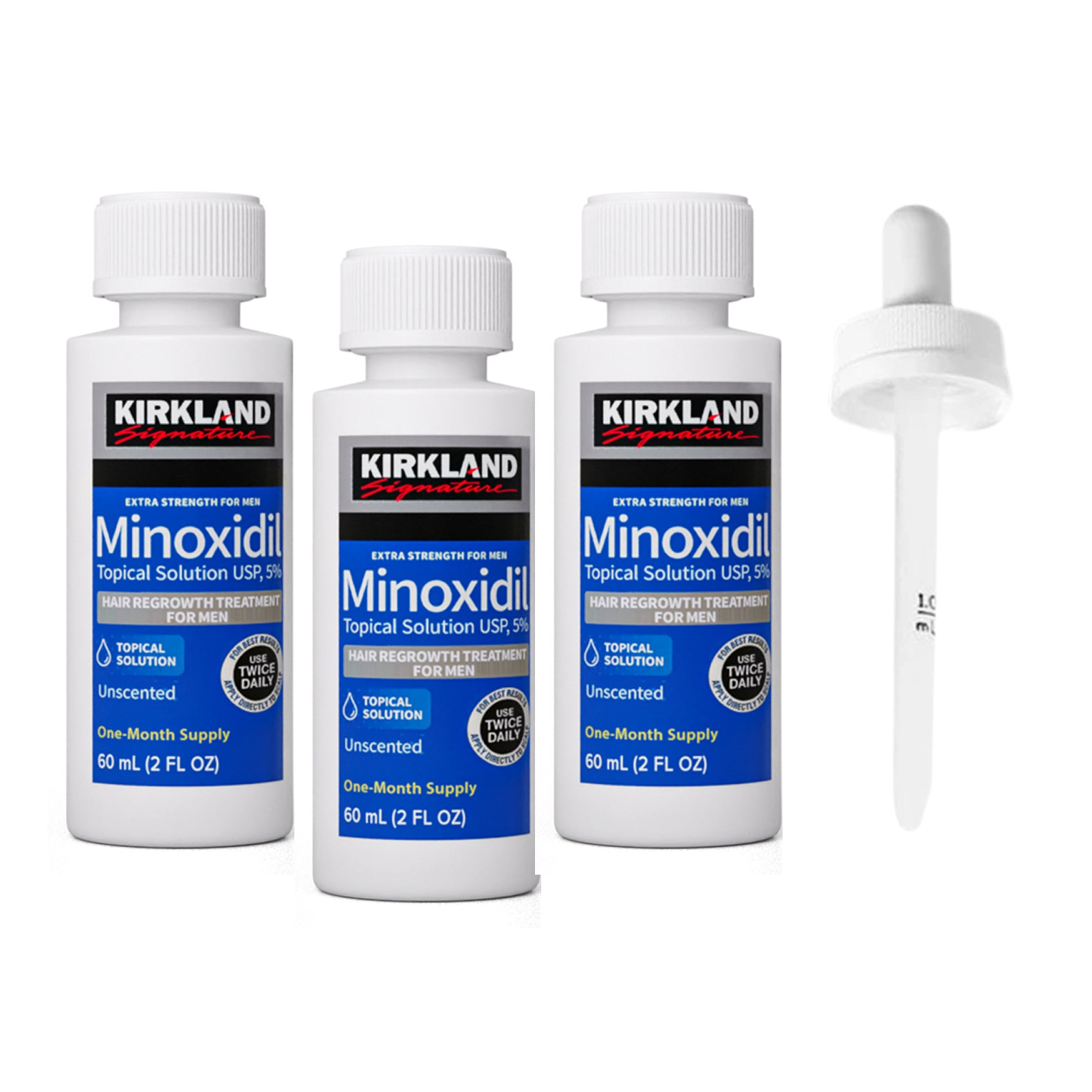 Kirkland 5% Minoxidil Extra Strength Liquid Hair Loss and Hair Regrowth Treatment 3 Month