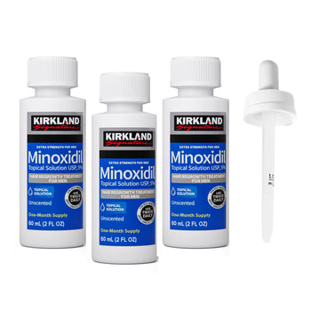Kirkland 5% Minoxidil Extra Strength Liquid Hair Loss and Hair Regrowth Treatment 3 Month