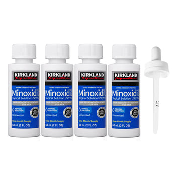 Kirkland 5% Minoxidil Extra Strength Liquid Hair Loss and Hair Regrowth Treatment 4 Month
