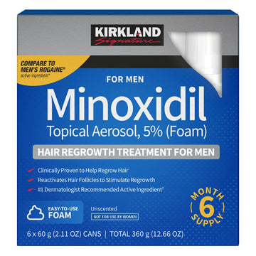 Kirkland Signature Foam Hair Regrowth Treatment Extra Strength for Men 6 month supply